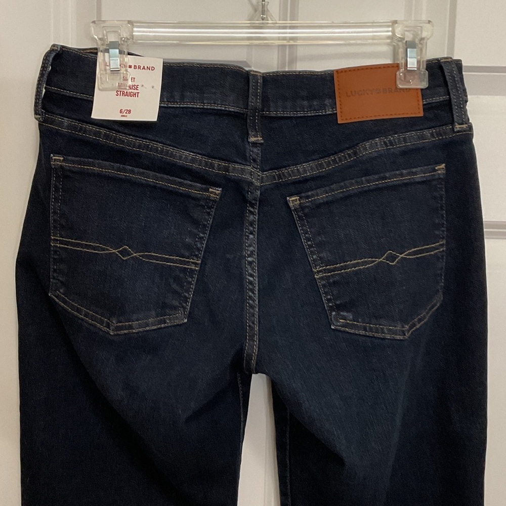 Lucky Brand Women's Dark Indigo Straight Leg Jeans - Picture 5 of 10